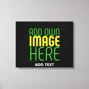 MODERN EDITABLE SIMPLE BLACK IMAGE TEXT TEMPLATE CANVAS PRINT