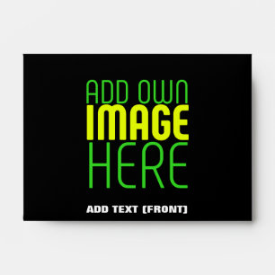 MODERN EDITABLE SIMPLE BLACK IMAGE TEXT TEMPLATE ENVELOPE
