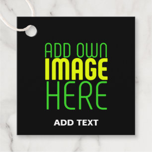 MODERN EDITABLE SIMPLE BLACK IMAGE TEXT TEMPLATE FAVOUR TAGS