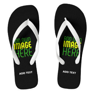 MODERN EDITABLE SIMPLE BLACK IMAGE TEXT TEMPLATE FLIP FLOPS