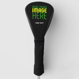 MODERN EDITABLE SIMPLE BLACK IMAGE TEXT TEMPLATE GOLF HEAD COVER