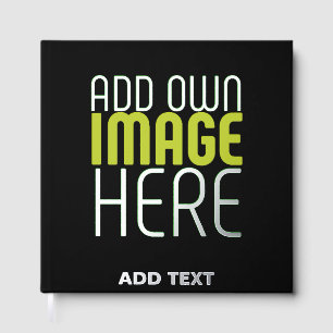 MODERN EDITABLE SIMPLE BLACK IMAGE TEXT TEMPLATE GUEST BOOK