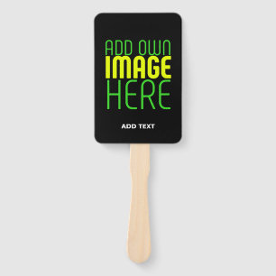 MODERN EDITABLE SIMPLE BLACK IMAGE TEXT TEMPLATE HAND FAN