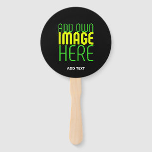 MODERN EDITABLE SIMPLE BLACK IMAGE TEXT TEMPLATE HAND FAN