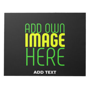 MODERN EDITABLE SIMPLE BLACK IMAGE TEXT TEMPLATE NOTEPAD
