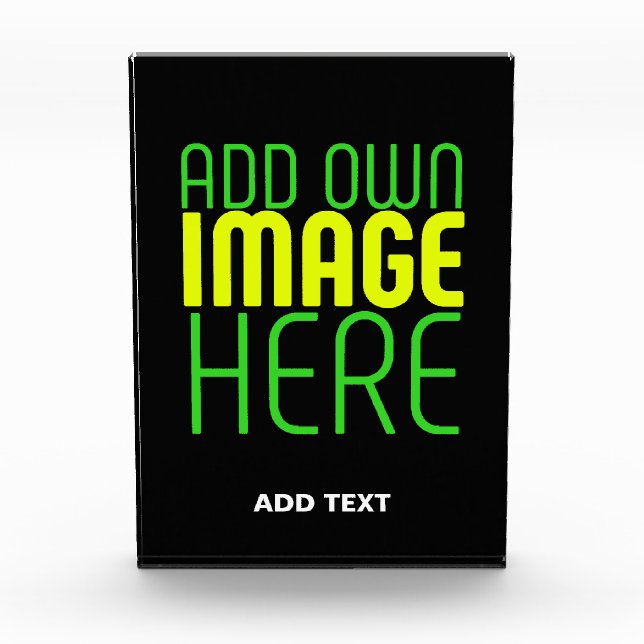 MODERN EDITABLE SIMPLE BLACK IMAGE TEXT TEMPLATE PHOTO BLOCK (Front)