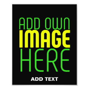 MODERN EDITABLE SIMPLE BLACK IMAGE TEXT TEMPLATE PHOTO PRINT