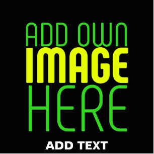 MODERN EDITABLE SIMPLE BLACK IMAGE TEXT TEMPLATE PHOTO SCULPTURE MAGNET