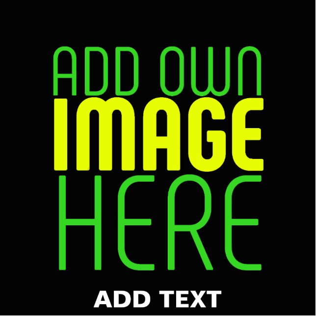 MODERN EDITABLE SIMPLE BLACK IMAGE TEXT TEMPLATE PHOTO SCULPTURE MAGNET (Front)