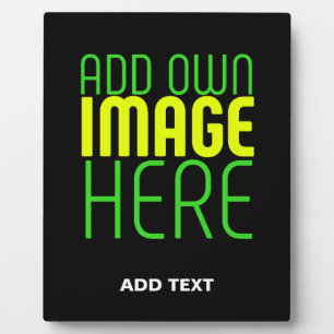 MODERN EDITABLE SIMPLE BLACK IMAGE TEXT TEMPLATE PLAQUE