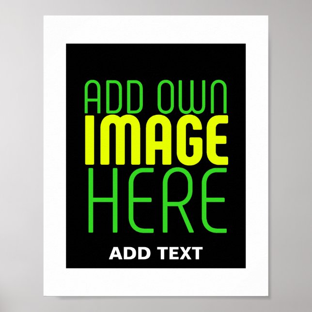 MODERN EDITABLE SIMPLE BLACK IMAGE TEXT TEMPLATE POSTER (Front)