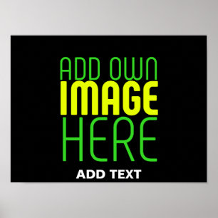 MODERN EDITABLE SIMPLE BLACK IMAGE TEXT TEMPLATE POSTER