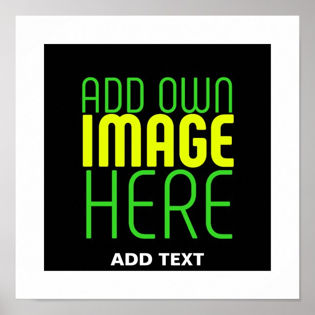 MODERN EDITABLE SIMPLE BLACK IMAGE TEXT TEMPLATE POSTER (Front)