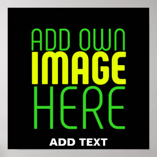 MODERN EDITABLE SIMPLE BLACK IMAGE TEXT TEMPLATE POSTER
