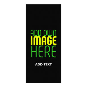 MODERN EDITABLE SIMPLE BLACK IMAGE TEXT TEMPLATE RACK CARD