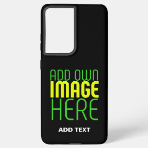 MODERN EDITABLE SIMPLE BLACK IMAGE TEXT TEMPLATE SAMSUNG GALAXY CASE