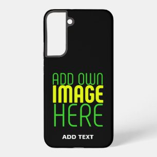 MODERN EDITABLE SIMPLE BLACK IMAGE TEXT TEMPLATE SAMSUNG GALAXY CASE