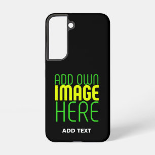 MODERN EDITABLE SIMPLE BLACK IMAGE TEXT TEMPLATE SAMSUNG GALAXY CASE