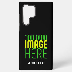 MODERN EDITABLE SIMPLE BLACK IMAGE TEXT TEMPLATE SAMSUNG GALAXY CASE