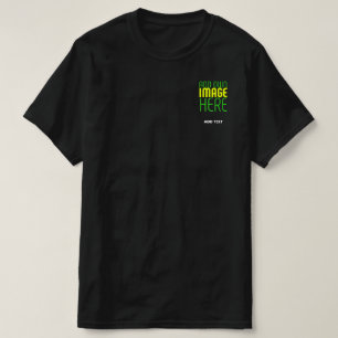 MODERN EDITABLE SIMPLE BLACK IMAGE TEXT TEMPLATE T-Shirt