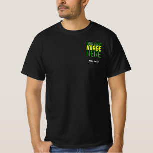 MODERN EDITABLE SIMPLE BLACK IMAGE TEXT TEMPLATE T-Shirt