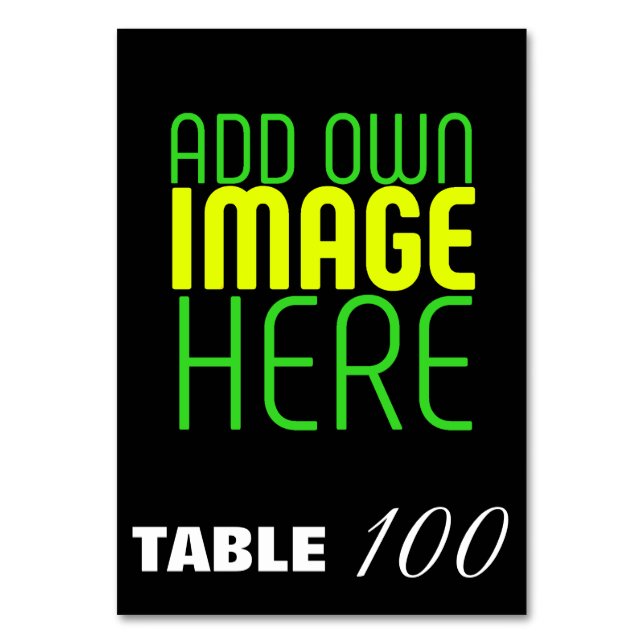 MODERN EDITABLE SIMPLE BLACK IMAGE TEXT TEMPLATE TABLE NUMBER (Front)