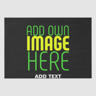 MODERN EDITABLE SIMPLE BLACK IMAGE TEXT TEMPLATE TISSUE PAPER