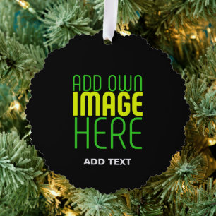 MODERN EDITABLE SIMPLE BLACK IMAGE TEXT TEMPLATE TREE DECORATION CARD
