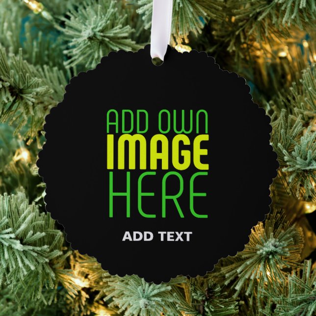 MODERN EDITABLE SIMPLE BLACK IMAGE TEXT TEMPLATE TREE DECORATION CARD (Insitu (Tree))