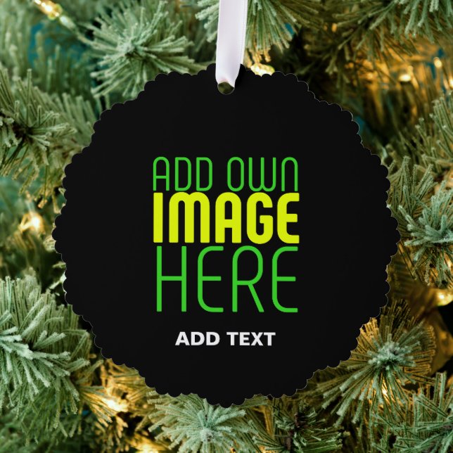 MODERN EDITABLE SIMPLE BLACK IMAGE TEXT TEMPLATE TREE DECORATION CARD (Insitu (Tree))