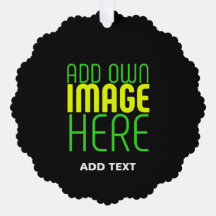 MODERN EDITABLE SIMPLE BLACK IMAGE TEXT TEMPLATE TREE DECORATION CARD