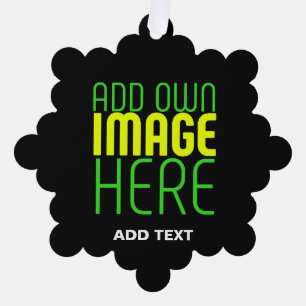 MODERN EDITABLE SIMPLE BLACK IMAGE TEXT TEMPLATE TREE DECORATION CARD