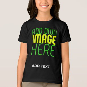 MODERN EDITABLE SIMPLE BLACK IMAGE TEXT TEMPLATE Tri-Blend SHIRT