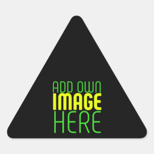 MODERN EDITABLE SIMPLE BLACK IMAGE TEXT TEMPLATE TRIANGLE STICKER