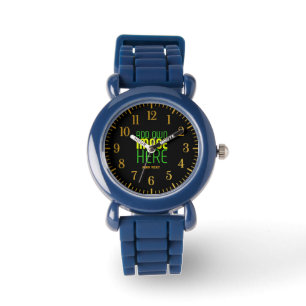 MODERN EDITABLE SIMPLE BLACK IMAGE TEXT TEMPLATE WATCH