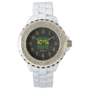 MODERN EDITABLE SIMPLE BLACK IMAGE TEXT TEMPLATE WATCH