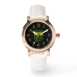 MODERN EDITABLE SIMPLE BLACK IMAGE TEXT TEMPLATE WATCH