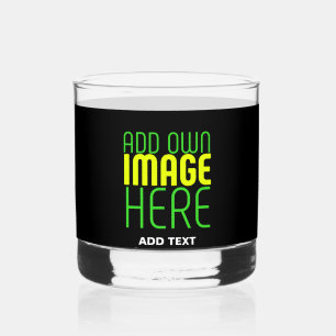 MODERN EDITABLE SIMPLE BLACK IMAGE TEXT TEMPLATE WHISKEY GLASS