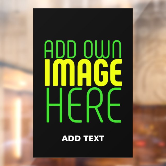MODERN EDITABLE SIMPLE BLACK IMAGE TEXT TEMPLATE WINDOW CLING (Sheet 2)