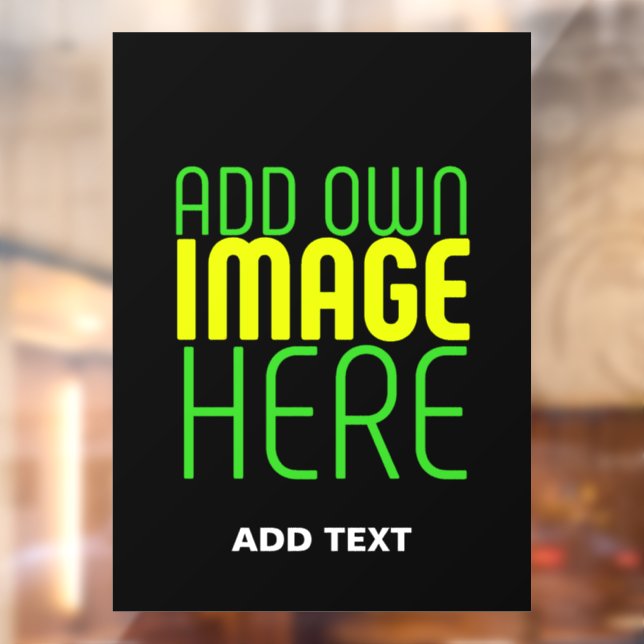 MODERN EDITABLE SIMPLE BLACK IMAGE TEXT TEMPLATE WINDOW CLING (Sheet 2)