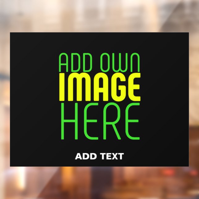 MODERN EDITABLE SIMPLE BLACK IMAGE TEXT TEMPLATE WINDOW CLING (Sheet 2)
