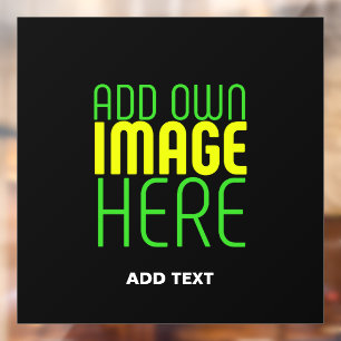 MODERN EDITABLE SIMPLE BLACK IMAGE TEXT TEMPLATE WINDOW CLING