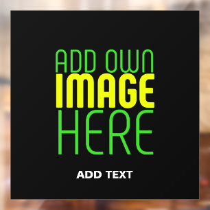 MODERN EDITABLE SIMPLE BLACK IMAGE TEXT TEMPLATE WINDOW CLING
