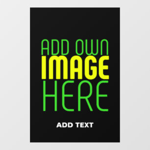 MODERN EDITABLE SIMPLE BLACK IMAGE TEXT TEMPLATE WINDOW CLING