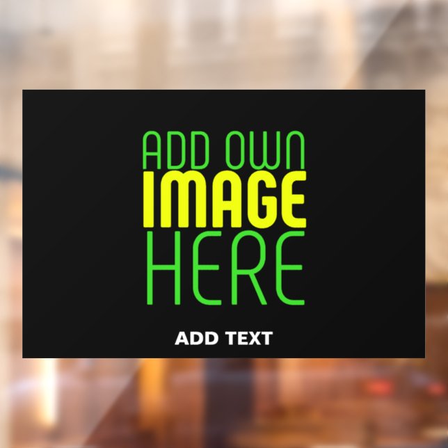 MODERN EDITABLE SIMPLE BLACK IMAGE TEXT TEMPLATE WINDOW CLING (Sheet 2)