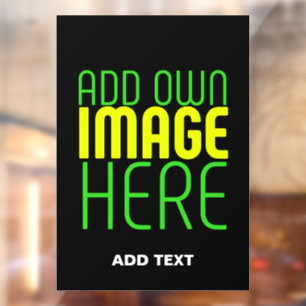 MODERN EDITABLE SIMPLE BLACK IMAGE TEXT TEMPLATE WINDOW CLING