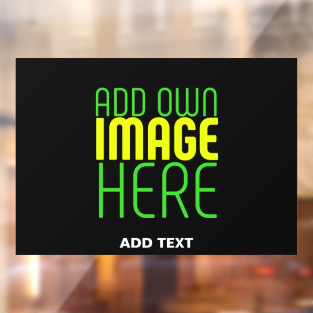 MODERN EDITABLE SIMPLE BLACK IMAGE TEXT TEMPLATE WINDOW CLING (Sheet 2)