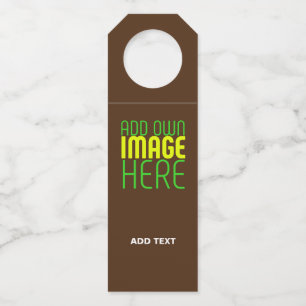 MODERN EDITABLE SIMPLE BROWN IMAGE TEXT TEMPLATE BOTTLE TAG