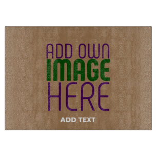 MODERN EDITABLE SIMPLE BROWN IMAGE TEXT TEMPLATE CUTTING BOARD