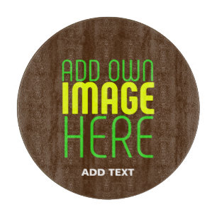 MODERN EDITABLE SIMPLE BROWN IMAGE TEXT TEMPLATE CUTTING BOARD